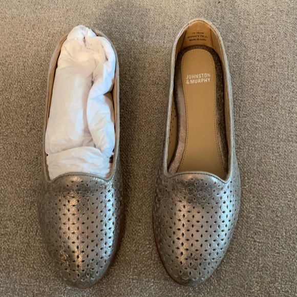 NEW Johnston & Murphy sliver slipper flats - Picture 3 of 9
